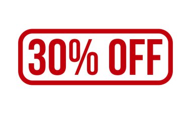 Lastik Damga 'da% 30 indirim var. Kırmızı% 30 Kapalı Kauçuk Grunge Mühür Vektör Çizimi - Vektör