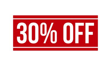 Lastik Damga 'da% 30 indirim var. Kırmızı% 30 Kapalı Kauçuk Grunge Mühür Vektör Çizimi - Vektör