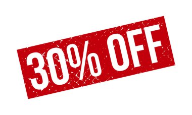 Lastik Damga 'da% 30 indirim var. Kırmızı% 30 Kapalı Kauçuk Grunge Mühür Vektör Çizimi - Vektör