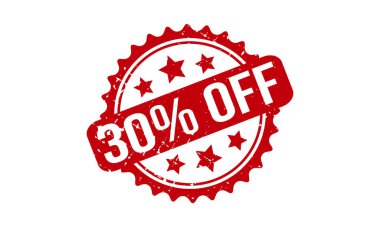 Lastik Damga 'da% 30 indirim var. Kırmızı% 30 Kapalı Kauçuk Grunge Mühür Vektör Çizimi - Vektör