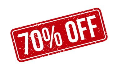 Lastik Damga% 70 indirimli. Kırmızı% 70 Kapalı Kauçuk Grunge Mühür Vektör Çizimi - Vektör