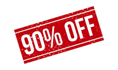 Kauçuk Damgası% 90 indirimli. Kırmızı% 90 Kapalı Kauçuk Grunge Mühür Vektör Çizimi - Vektör
