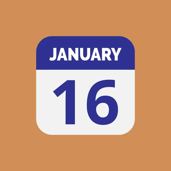 Επίπεδη Ιανουαρίου Ημερολόγιο Icon Stock Vector — Διανυσματικό Αρχείο