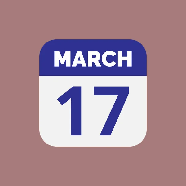 Plano Marzo Calendario Fecha Icono Stock Vector — Vector de stock
