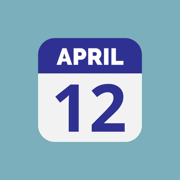 Plano Abril Calendário Data Ícone Stock Vector —  Vetores de Stock