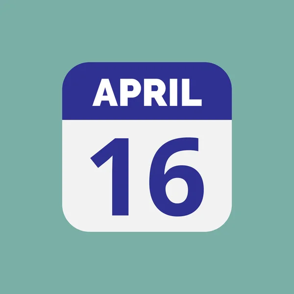 Plano Abril Calendario Fecha Icono Stock Vector — Vector de stock