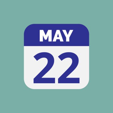 22 Mayıs Takvim Tarihi Simge Vektörü