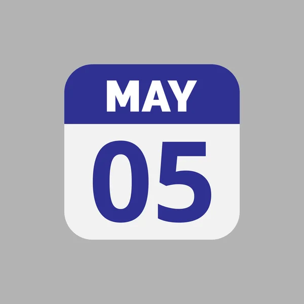 Травня Календар Дата Іконка Векторні — стоковий вектор