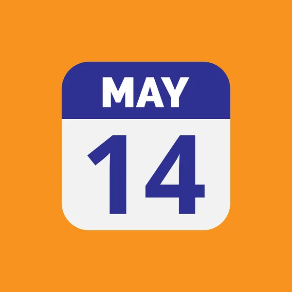 Květen Kalendář Datum Ikona Stock Vektor — Stockový vektor
