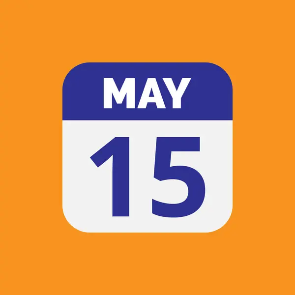 Maio Calendário Data Ícone Stock Vector — Vetor de Stock