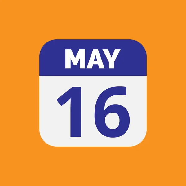 Květen Kalendář Datum Ikona Stock Vektor — Stockový vektor