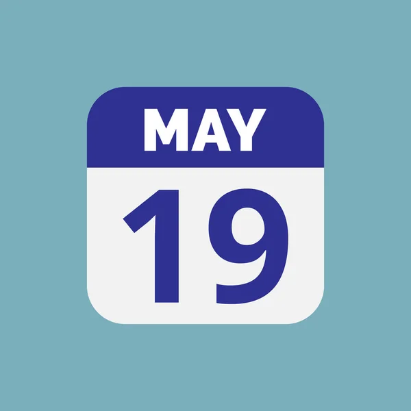 Mayo Calendario Fecha Icono Stock Vector — Vector de stock