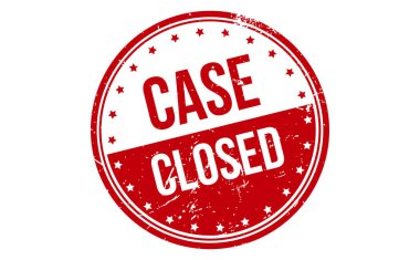 Dosya Kapalı Lastik Damga. Kırmızı Dava Kapalı Kauçuk Grunge Mühür Vektör İllüstrasyonu - Vektör