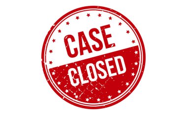 Dosya Kapalı Lastik Damga. Kırmızı Dava Kapalı Kauçuk Grunge Mühür Vektör İllüstrasyonu - Vektör