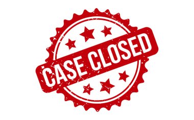 Dosya Kapalı Lastik Damga. Kırmızı Dava Kapalı Kauçuk Grunge Mühür Vektör İllüstrasyonu - Vektör