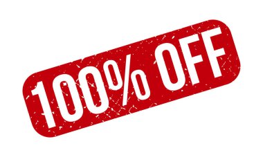 Kauçuk Damgası% 100 indirimli. Kırmızı% 100 Kapalı Kauçuk Grunge Mühür Vektör Çizimi