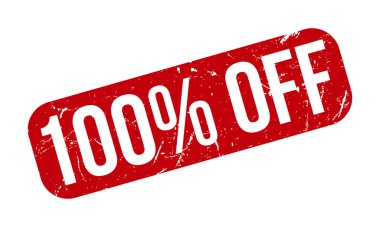 Kauçuk Damgası% 100 indirimli. Kırmızı% 100 Kapalı Kauçuk Grunge Mühür Vektör Çizimi