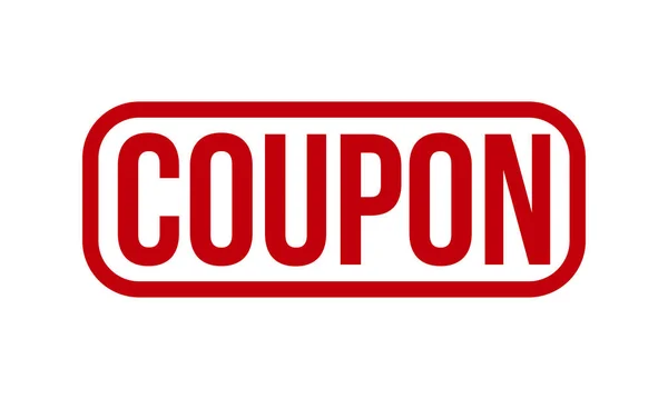 Coupon橡胶邮票 红对联胶图章封印矢量图解 — 图库矢量图片