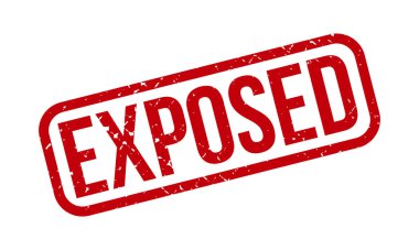 Korunmasız Lastik Damga. Kırmızı Korunmasız Kauçuk Grunge Mühür Vektör Çizimi - Vektör