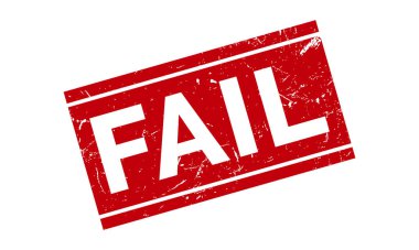Başarısız Rubber Stamp. Kırmızı Başarısız Rubber Grunge Mühür Vektör İllüstrasyonu - Vektör