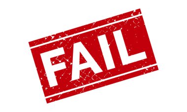 Başarısız Rubber Stamp. Kırmızı Başarısız Rubber Grunge Mühür Vektör İllüstrasyonu - Vektör