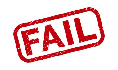 Başarısız Rubber Stamp. Kırmızı Başarısız Rubber Grunge Mühür Vektör İllüstrasyonu - Vektör