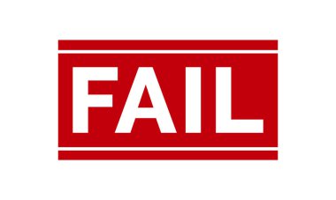 Başarısız Rubber Stamp. Kırmızı Başarısız Rubber Grunge Mühür Vektör İllüstrasyonu - Vektör