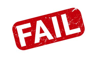 Başarısız Rubber Stamp. Kırmızı Başarısız Rubber Grunge Mühür Vektör İllüstrasyonu - Vektör
