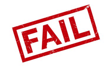 Başarısız Rubber Stamp. Kırmızı Başarısız Rubber Grunge Mühür Vektör İllüstrasyonu - Vektör