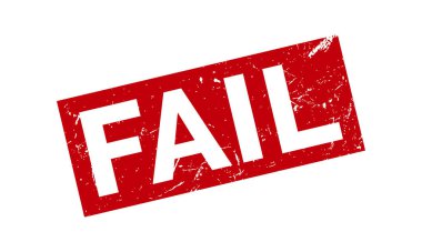 Başarısız Rubber Stamp. Kırmızı Başarısız Rubber Grunge Mühür Vektör İllüstrasyonu - Vektör