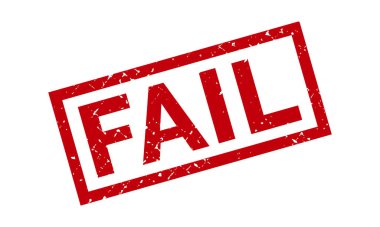 Başarısız Rubber Stamp. Kırmızı Başarısız Rubber Grunge Mühür Vektör İllüstrasyonu - Vektör