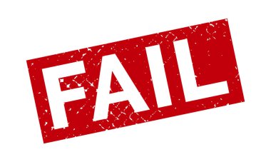 Başarısız Rubber Stamp. Kırmızı Başarısız Rubber Grunge Mühür Vektör İllüstrasyonu - Vektör