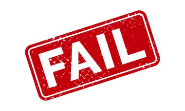 Başarısız Rubber Stamp. Kırmızı Başarısız Rubber Grunge Mühür Vektör İllüstrasyonu - Vektör