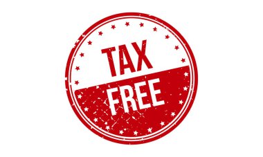 Bedava Vergi Mührü. Red Free Vergisiz Kauçuk Grunge Mühür Vektör Çizimi - Vektör