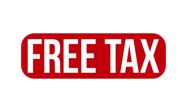 Daňové Razítko Zdarma Red Free Tax Rubber Grunge Razítko Těsnění — Stockový vektor
