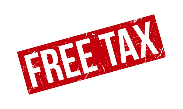 Daňové Razítko Zdarma Red Free Tax Rubber Grunge Razítko Těsnění — Stockový vektor