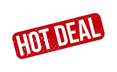 Hot Deal Lastik Damgası. Red Hot Deal Kauçuk Grunge Mühür Vektör İllüstrasyonu - Vektör