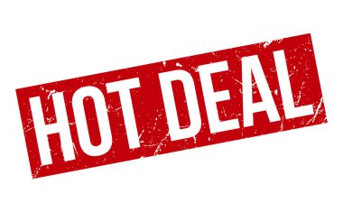 Hot Deal Lastik Damgası. Red Hot Deal Kauçuk Grunge Mühür Vektör İllüstrasyonu - Vektör