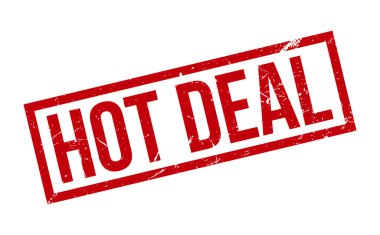 Hot Deal Lastik Damgası. Red Hot Deal Kauçuk Grunge Mühür Vektör İllüstrasyonu - Vektör