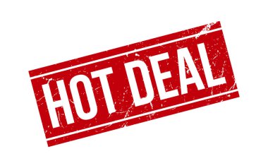 Hot Deal Lastik Damgası. Red Hot Deal Kauçuk Grunge Mühür Vektör İllüstrasyonu - Vektör