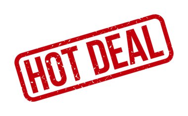 Hot Deal Lastik Damgası. Red Hot Deal Kauçuk Grunge Mühür Vektör İllüstrasyonu - Vektör