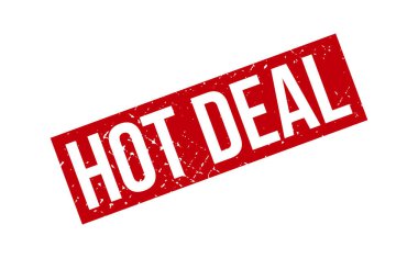 Hot Deal Lastik Damgası. Red Hot Deal Kauçuk Grunge Mühür Vektör İllüstrasyonu - Vektör