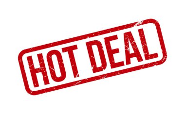 Hot Deal Lastik Damgası. Red Hot Deal Kauçuk Grunge Mühür Vektör İllüstrasyonu - Vektör