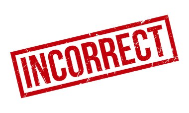 Yanlış Lastik Damga. Kırmızı Yanlış Plastik Grunge Mühür Vektör İllüstrasyonu - Vektör