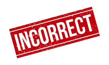 Yanlış Lastik Damga. Kırmızı Yanlış Plastik Grunge Mühür Vektör İllüstrasyonu - Vektör