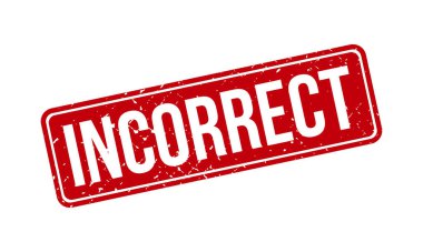 Yanlış Lastik Damga. Kırmızı Yanlış Plastik Grunge Mühür Vektör İllüstrasyonu - Vektör