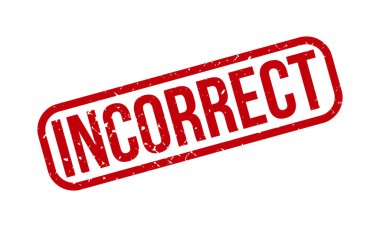 Yanlış Lastik Damga. Kırmızı Yanlış Plastik Grunge Mühür Vektör İllüstrasyonu - Vektör