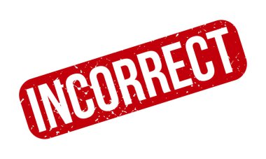 Yanlış Lastik Damga. Kırmızı Yanlış Plastik Grunge Mühür Vektör İllüstrasyonu - Vektör