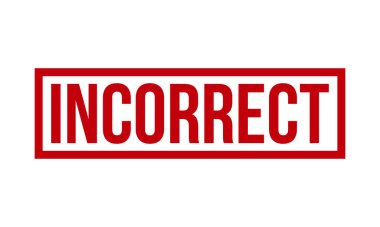 Yanlış Lastik Damga. Kırmızı Yanlış Plastik Grunge Mühür Vektör İllüstrasyonu - Vektör