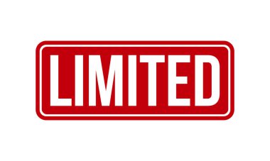 Sınırlı Kauçuk Damgası. Kırmızı Limitli Kauçuk Grunge Mühür Vektör İllüstrasyonu - Vektör